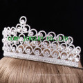 Weißer Rhinestone-Tiara-Braut-Entwurfs-Krone